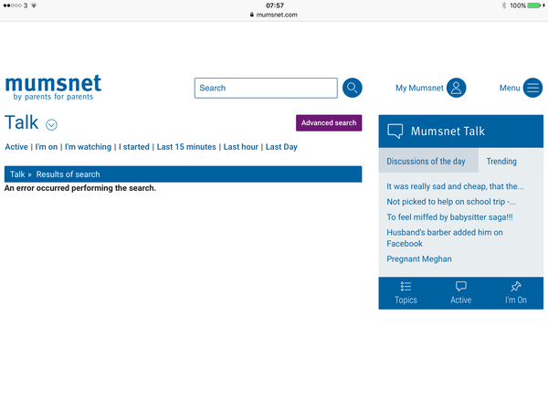 Is Advanced Search broken?  And where's the Ebola topic gone?