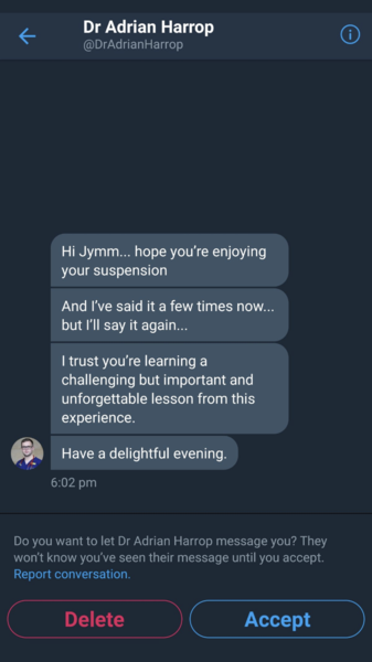 Dr Adrian Harrop - Dr Misogyny is pursuing another woman.