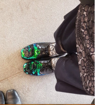 What would you wear with these sequin shoes?