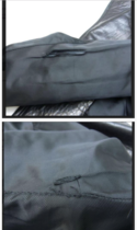 Balenciaga Leather Jacket with Ripped Lining