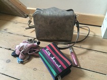 Orange cross body bag