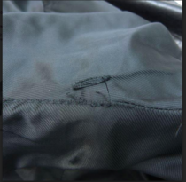 Balenciaga Leather Jacket with Ripped Lining