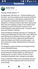 Trans Student Faces Expulsion from Univeristy of Bristol