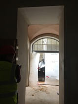 Curtains/shutters for large arched window - pics included