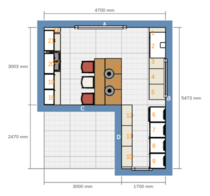 Is 10x15 feet (3×4.7m) good size for eat-in-kitchen ?