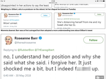 To be Gutted that Roseanne has been cancelled