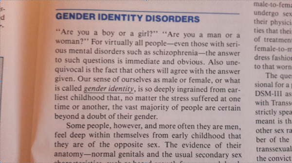 Spreading the idea that everyone has a gender identity