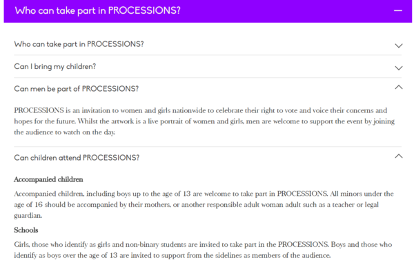 Processions walk today