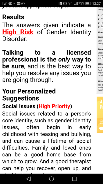 Take the Gender Identity Disorder self test!
