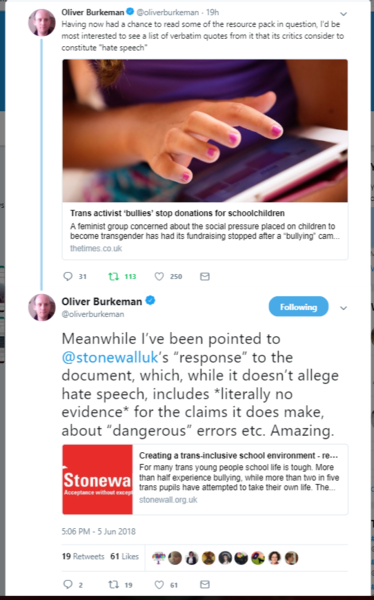 Twitter thread: no impact assessments carried out for school guidance in Scotland