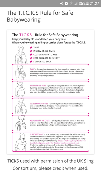 To want to tell Mums to adjust their baby carriers when they are too low?