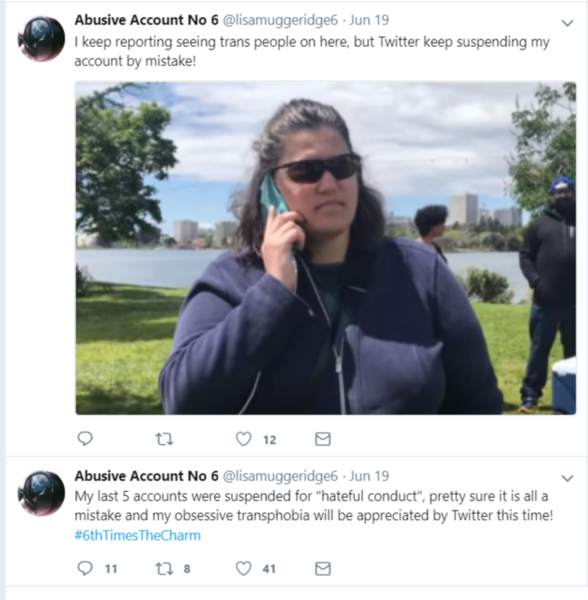 Lisa Muggeridge Suspended by Twitter and Quoting her breaches MN Guidelines