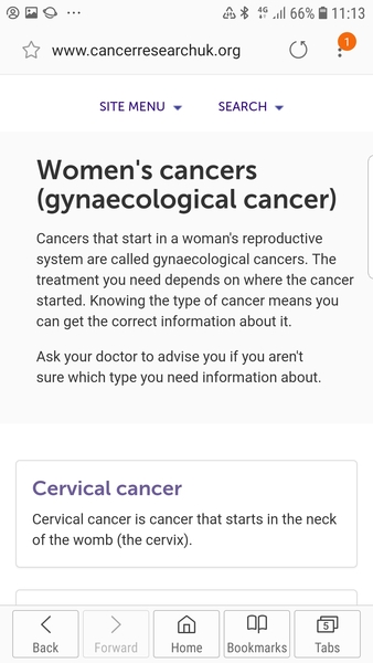 Had a reply from CRUK re "cervix havers"