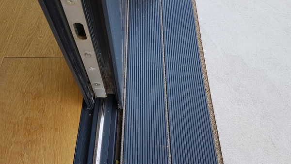 Bifold doors and patio with zero threshold