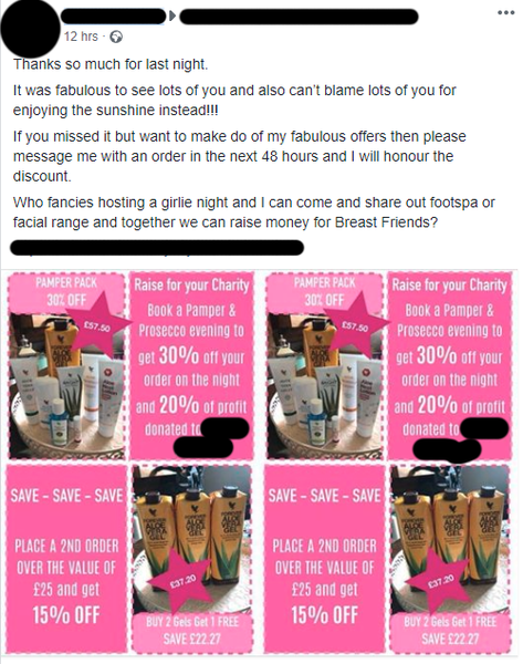 MLM Bot Watch 41 - Forever Living charity giving, are MLMers using charities to increase their CC's while making it look like they are being charitable?