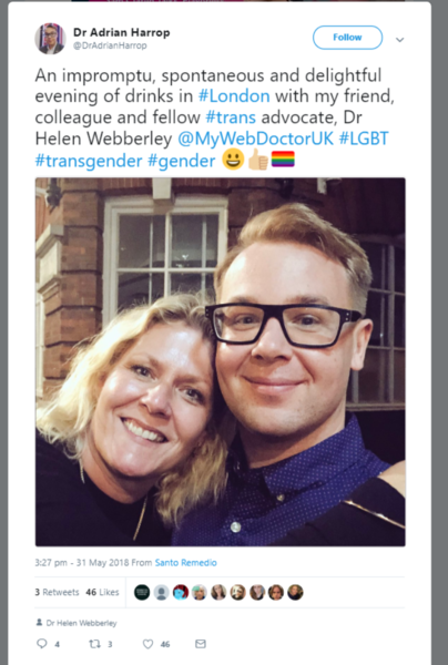 Dr Adrian Harrop - Dr Misogyny is pursuing another woman.