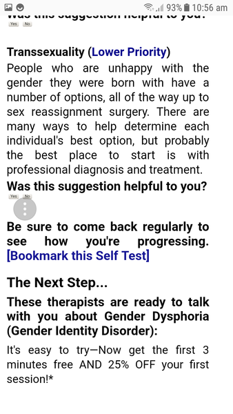Take the Gender Identity Disorder self test!