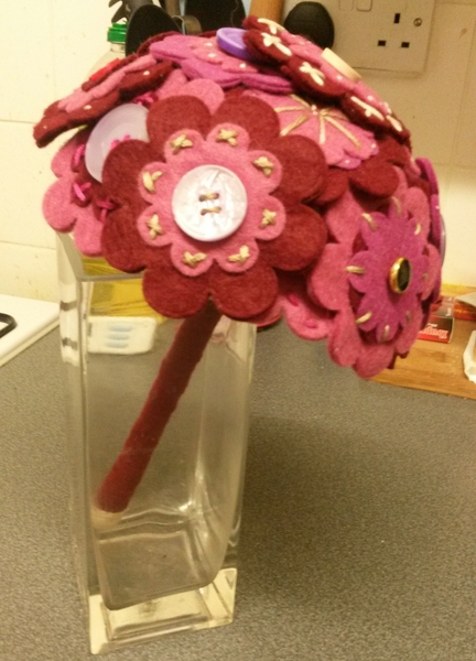 Book page bouquet