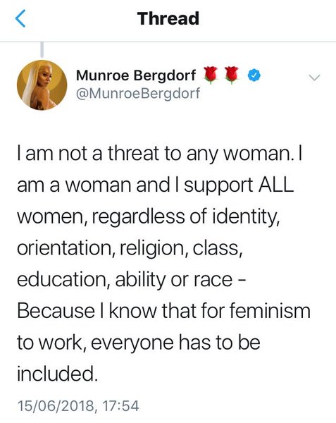 Munroe Bergdorfs response