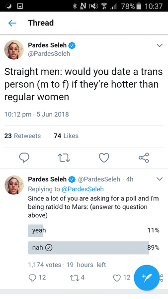 Alert the TRAs! Transphobia against transwomen!
