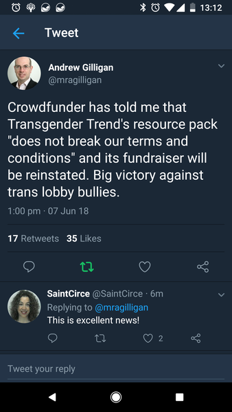 Transgender Trend crowdfunder to be reinstated