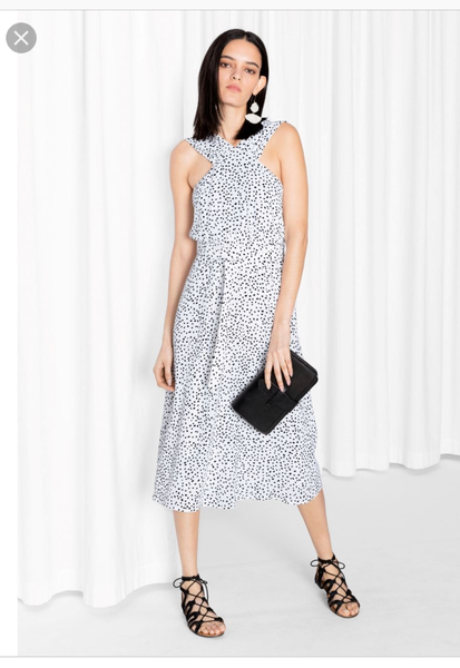 Is this dress too white and long for a wedding guest?