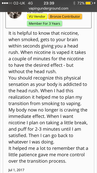 Smoking to vaping?