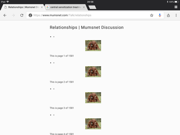 I can't get on to relationships.