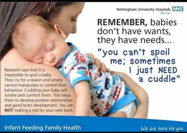 To want to put my baby down?