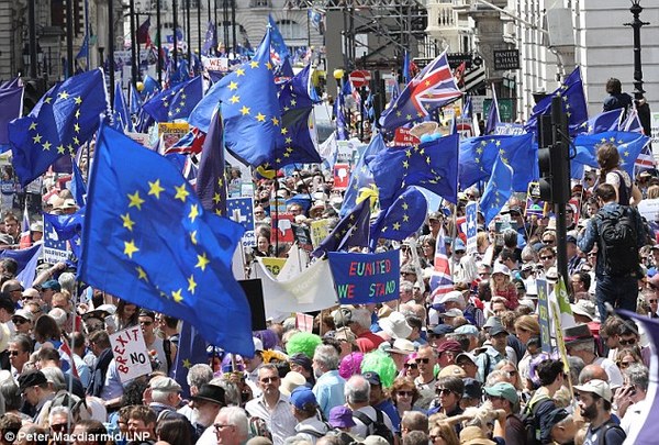 ...to remind people about today's march against Brexit