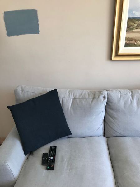 Paint to go with light grey sofa anyone? Pic included.