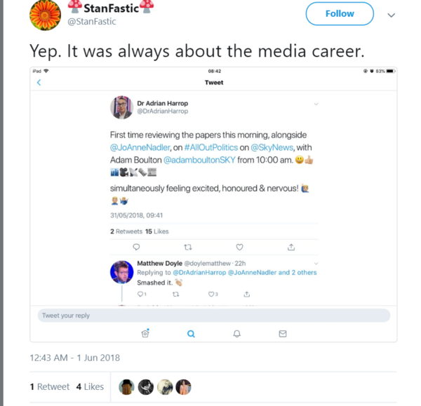 Dr Adrian Harrop - Dr Misogyny is pursuing another woman.