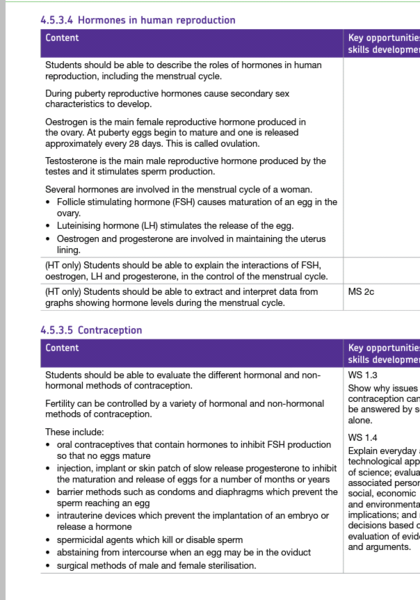 I am a science teacher teaching secondary sex education and genetics