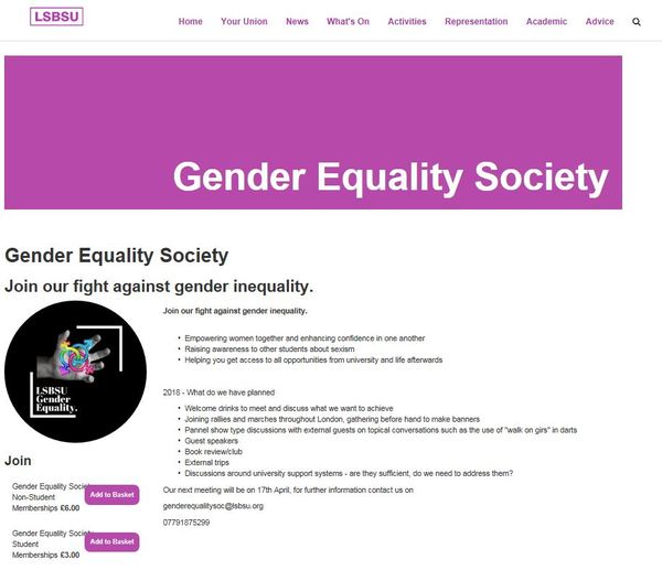 Not a Women's Society but a "Gender Equality" Society