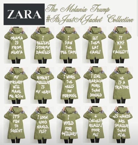 to think we're reading too much into Melania's jacket?