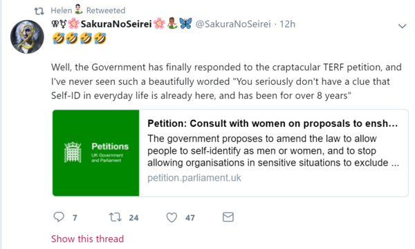 Government response to the petition...