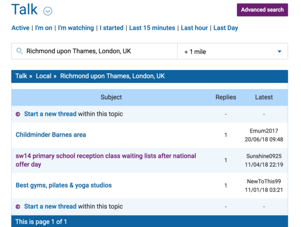 Talk Local - Richmond site