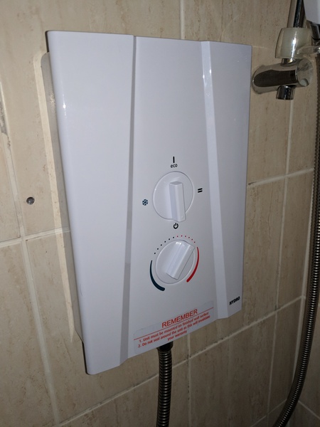 Just being told that the shower in en-suite is electric