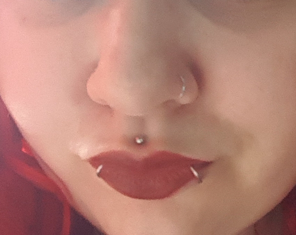 Lip piercing