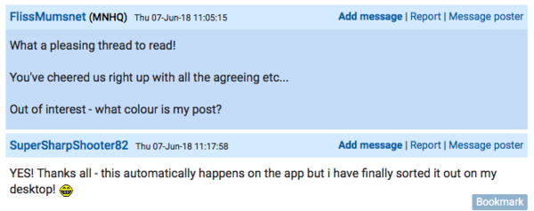 Please, please, pretty please can OPs posts be a different colour?