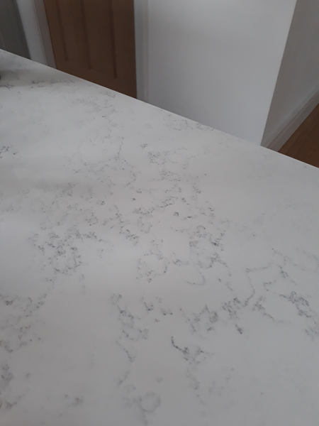 Quartz work tops "marble look"