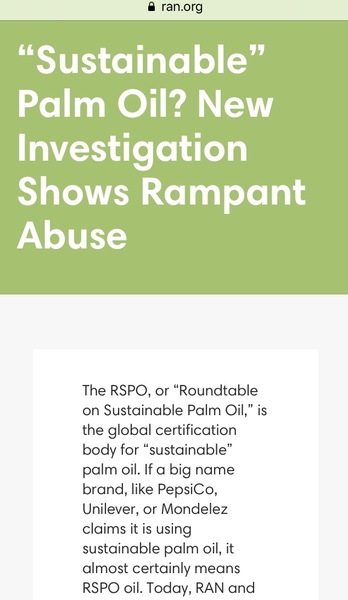 To tell you to buy these palm-oil containing products