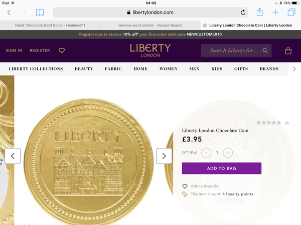 Giant Chocolate Gold Coins - Hamleys?