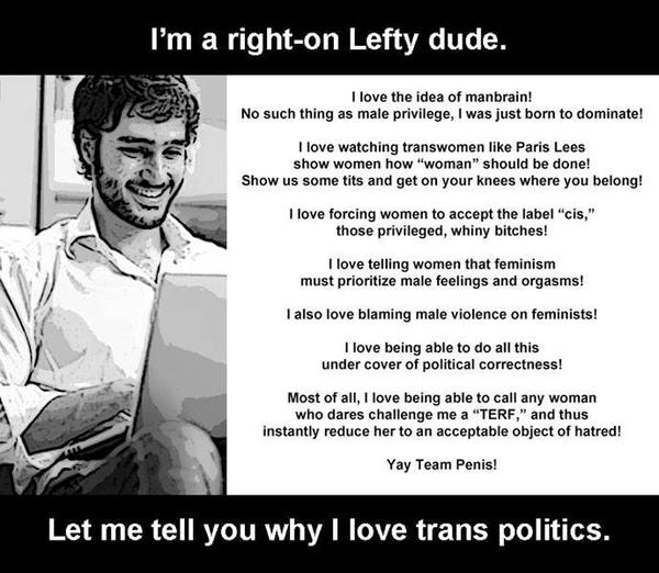 We see you, left-wing men