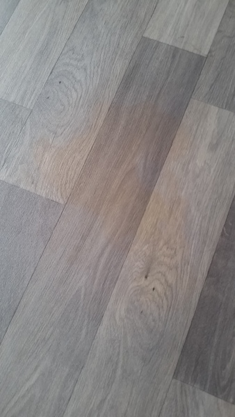 HELP! Pink stain on brand new vinyl flooring!