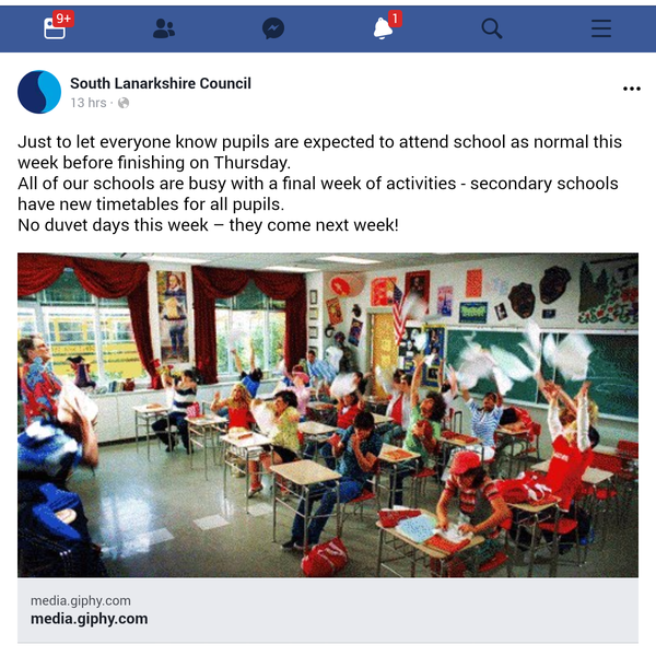 To send my children to school in the last week of term?