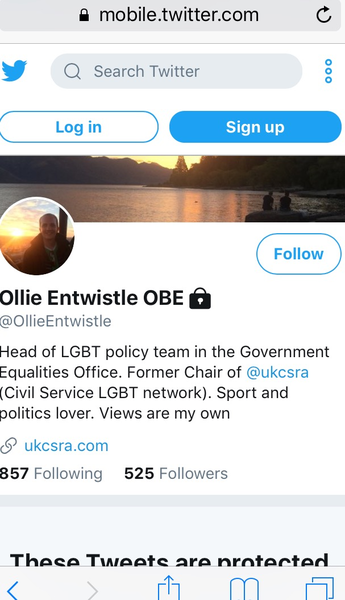 Couldn't find the LGBT board but why is this person's tweets protected