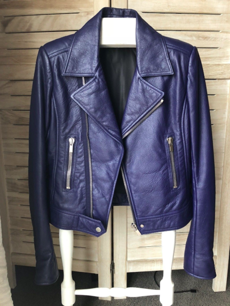 Blue Leather Jacket