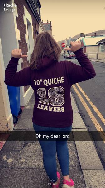 School leavers hoodie is wrong