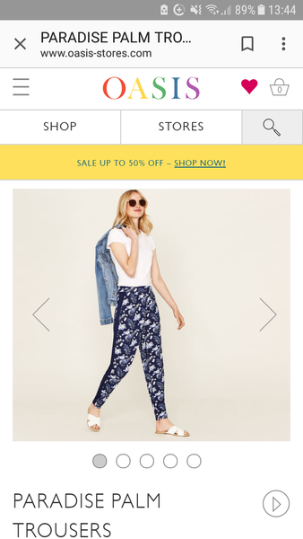 Oasis trousers - love them but where can I find other colours/patterns?